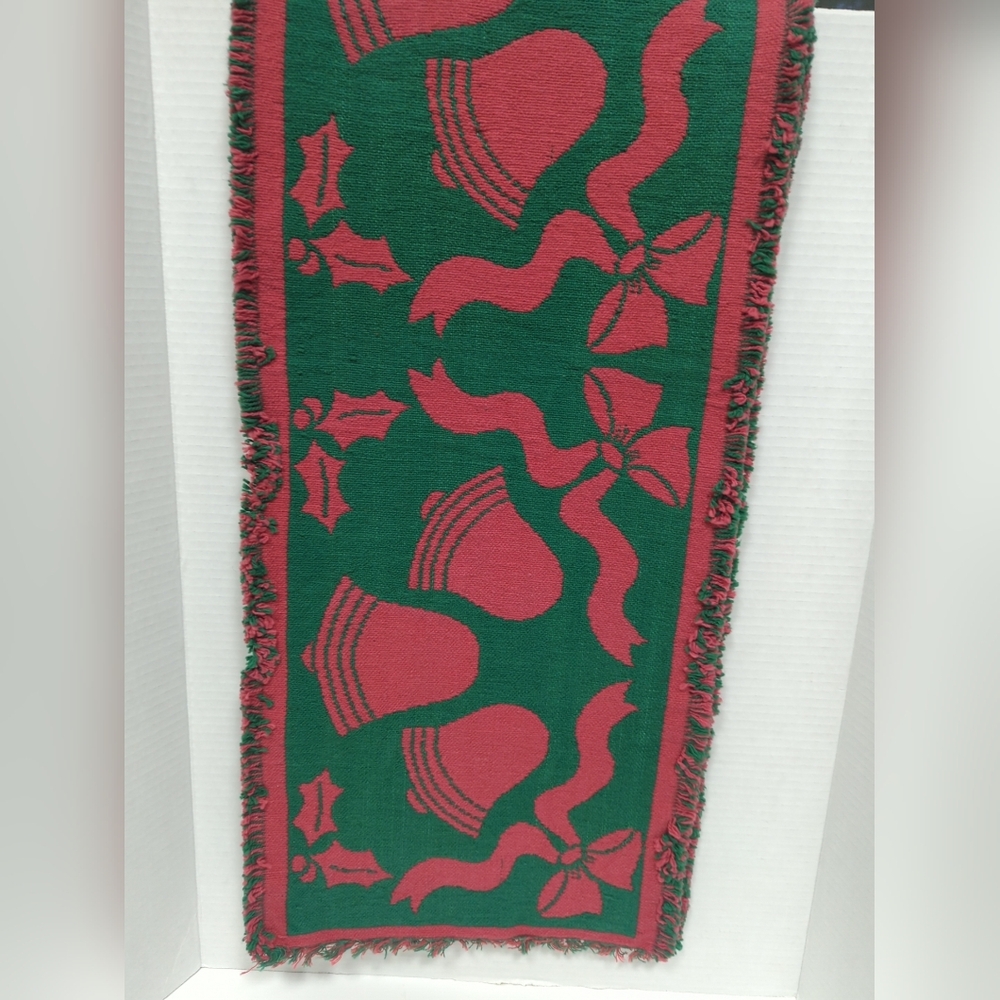 Vintage Christmas Reversible Table Runner 12" X 66"